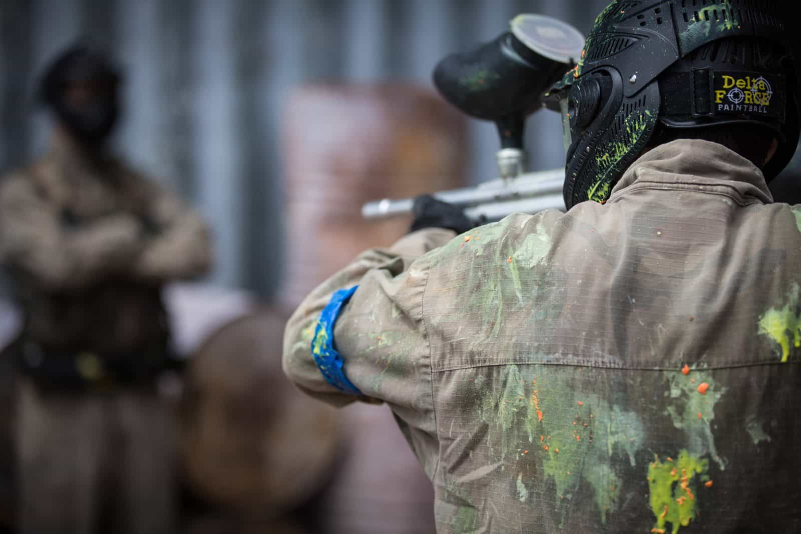 Person with a paintball gun