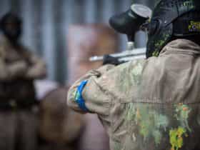 Person with a paintball gun