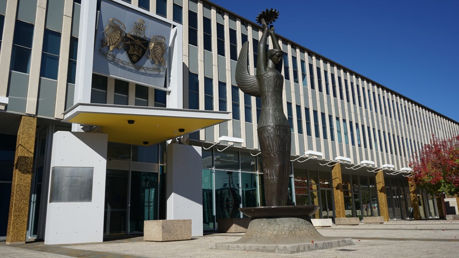 Front of Legislative Assembly of the ACT, featuring 