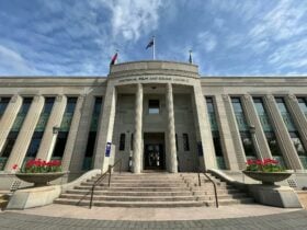 NFSA building facade, McCoy Circuit entrance