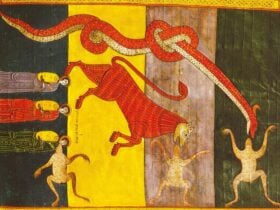 1067 Illustration of biblical text, Fate of the False Prophet, Revelation 16