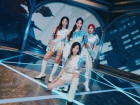 South Korean girl group Aespa group photo.