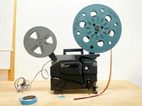 Classic film camera with film reels