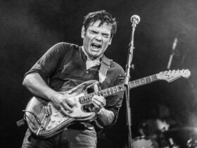 Picture shows Steve Edmonds playing electric guitar