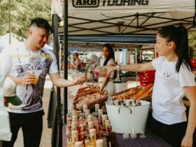 A visitor tasting a sample of vodka from Ambrosia Distillery