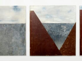 Rosalie Gascoigne landscape made of galvanised iron panels