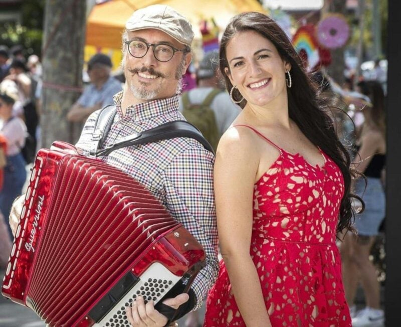 Italian Accordionist Paolo Campan with Italian vocalist Rossella Fanelli
