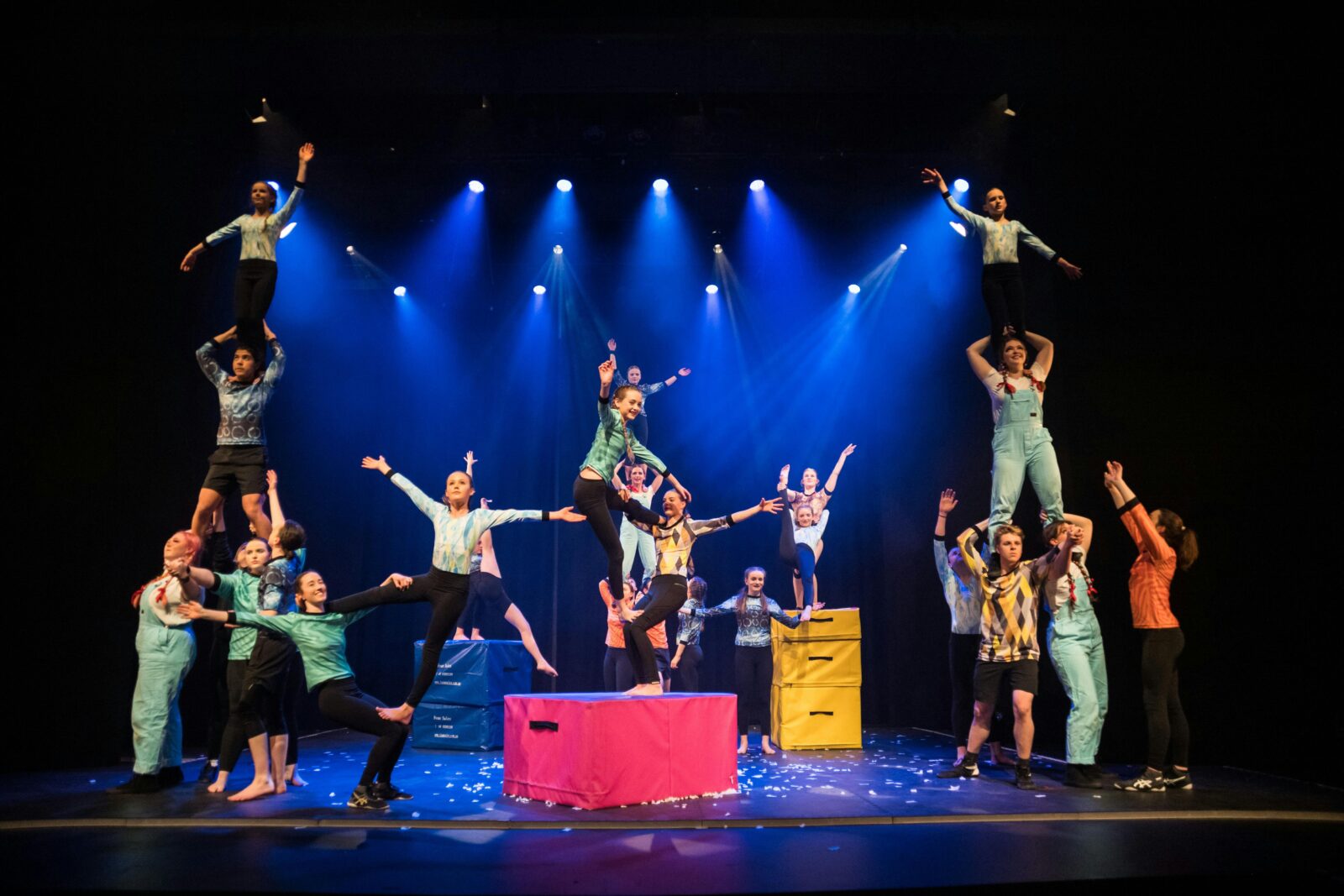 The Warehouse Circus Performance Troupe presenting the final tableau from Elemental