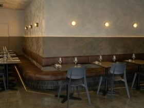 Corner seating inside restaurant