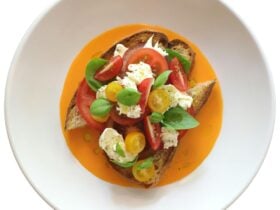 Tomato & bocconcini toast