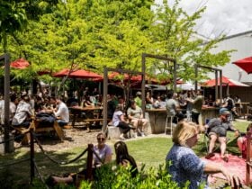 Wide View of Seated Beer Garden