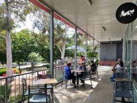 Exterior of a café.