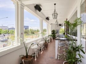 Balcony area of bar