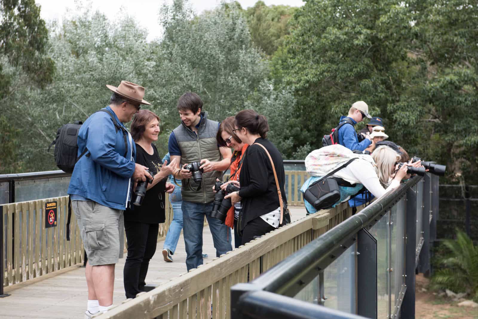 Photography tour group at the Zoo