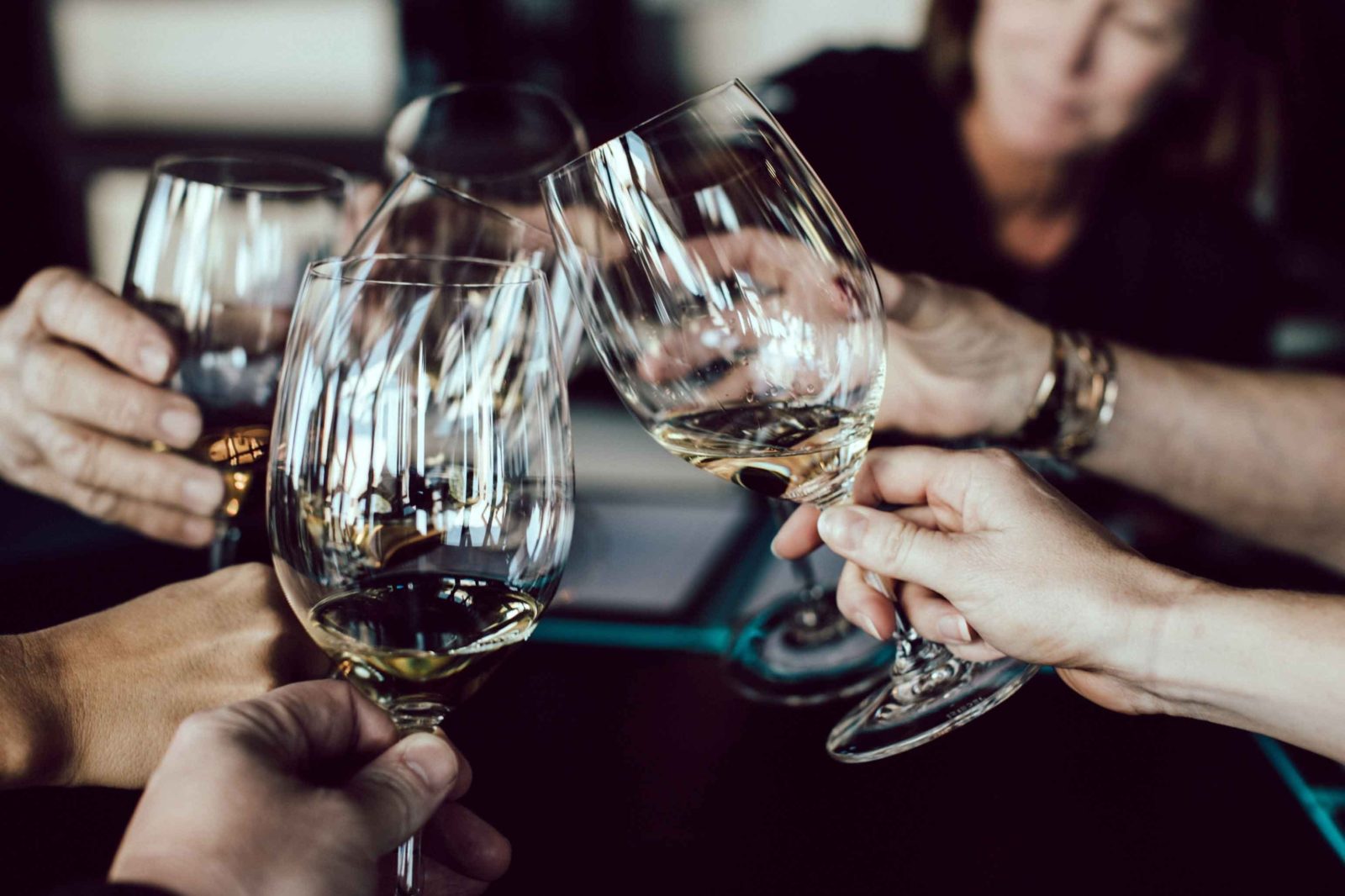 Group of people at a wine tasting