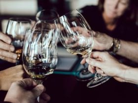 Group of people at a wine tasting