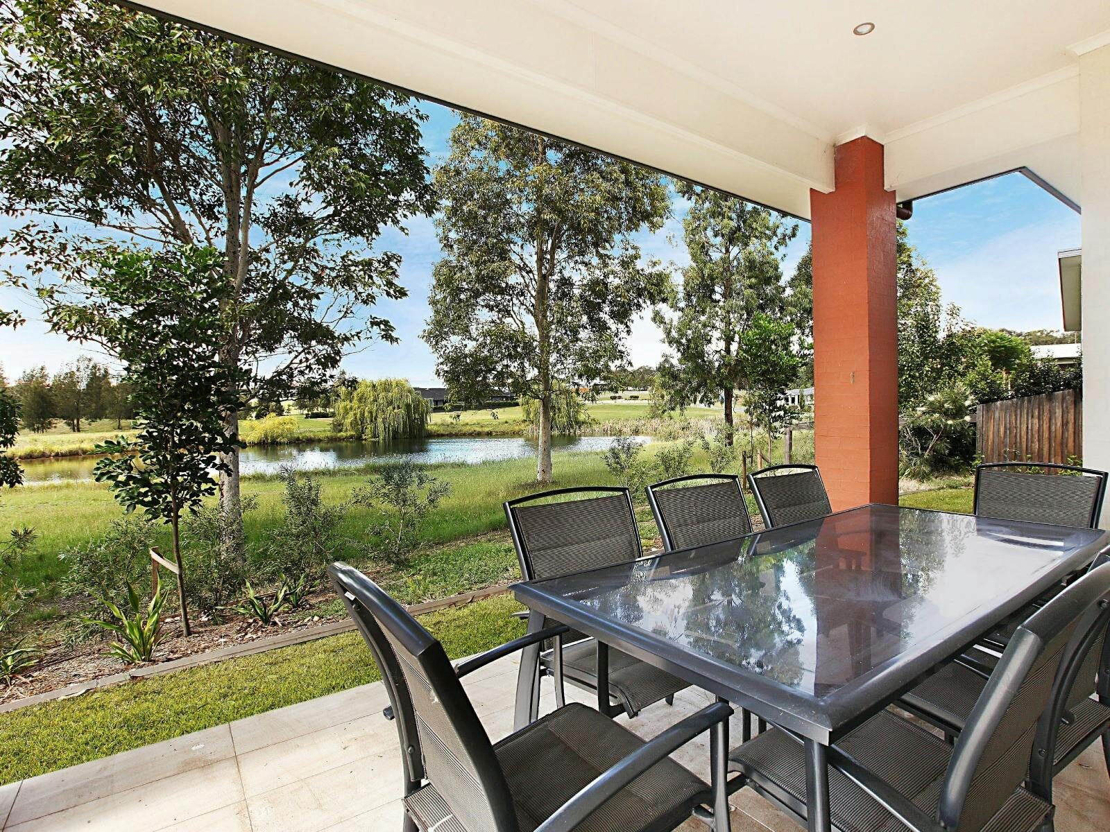 Amber Lakes outdoor entertainment area