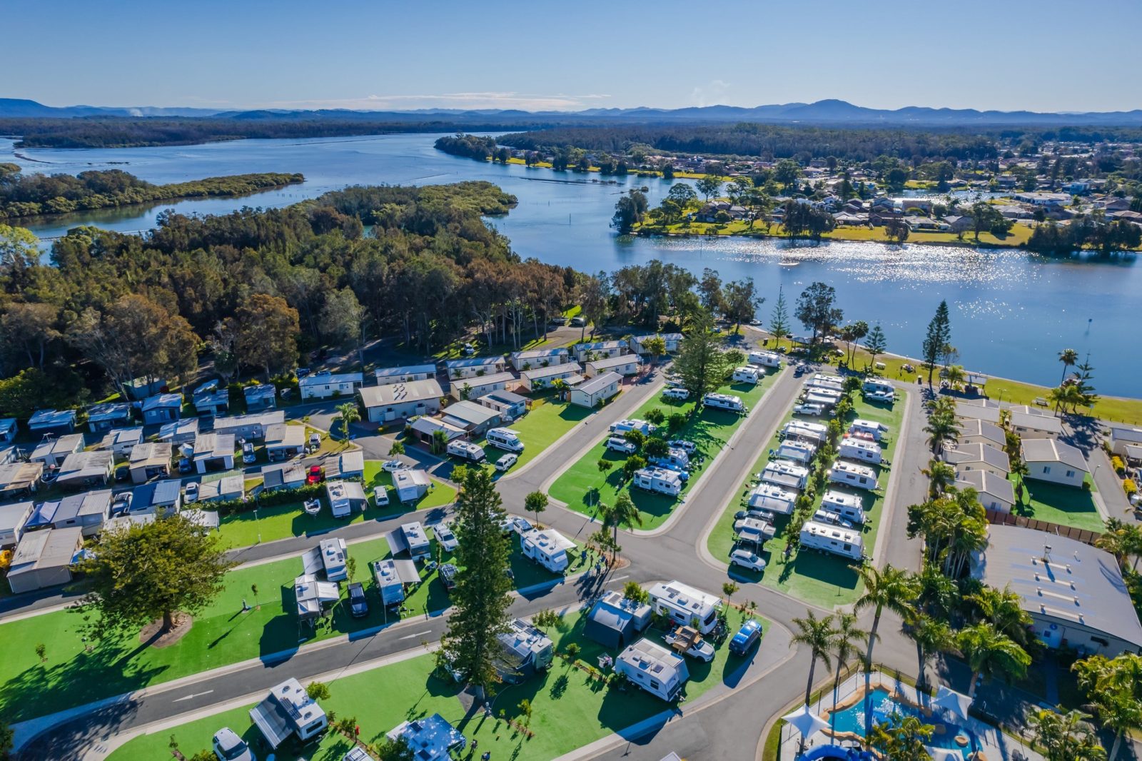 Drone Shot of BIG4 Great Lakes at Forster Tuncurry