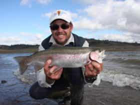 Andrew with a rainbow