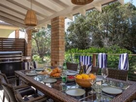 Outdoor upstairs deck