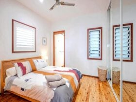 king sized bedroom with private ensuite on the upper level