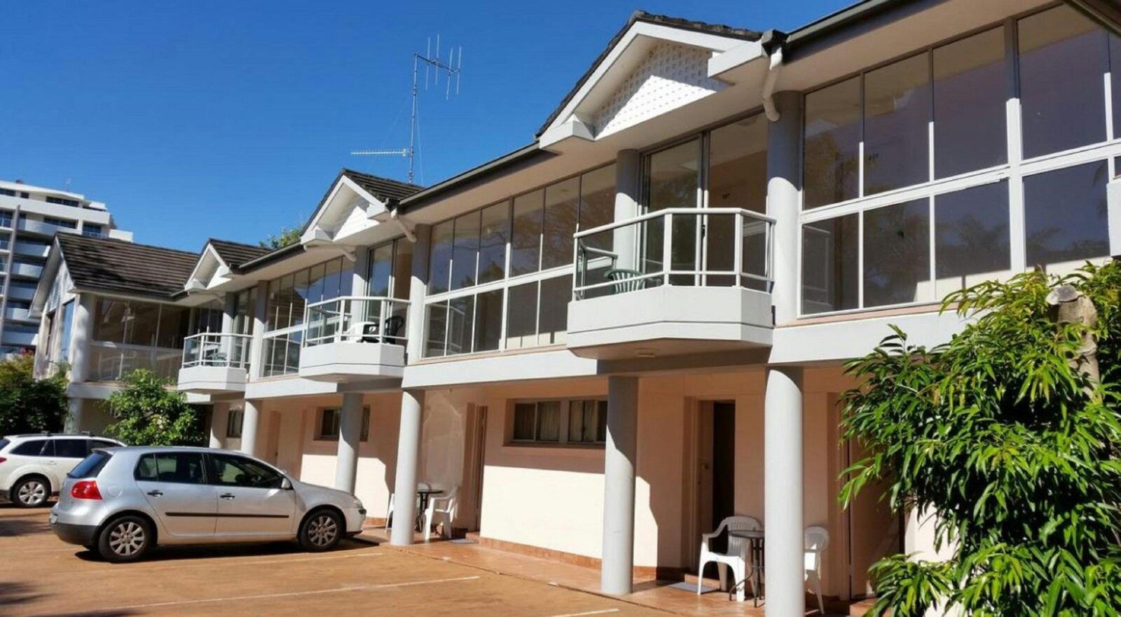 Outside of the motel