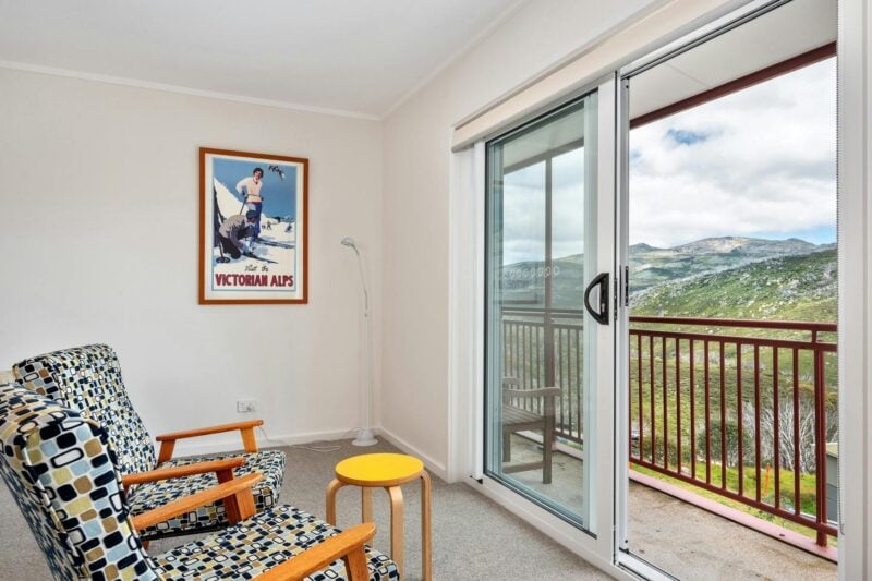 Mountain view with balcony summer