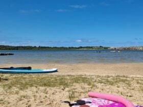 Local coast, beaches, lagoon, pubs and shops just a few minutes walk away.
