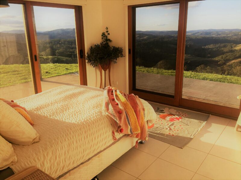 master bedroom at house on a hill
