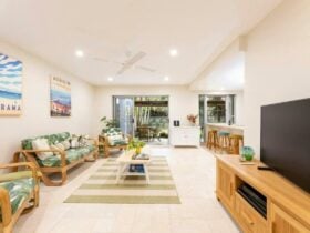 Living area with cane lounges