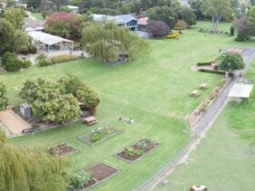 A drone photo of expansive grounds