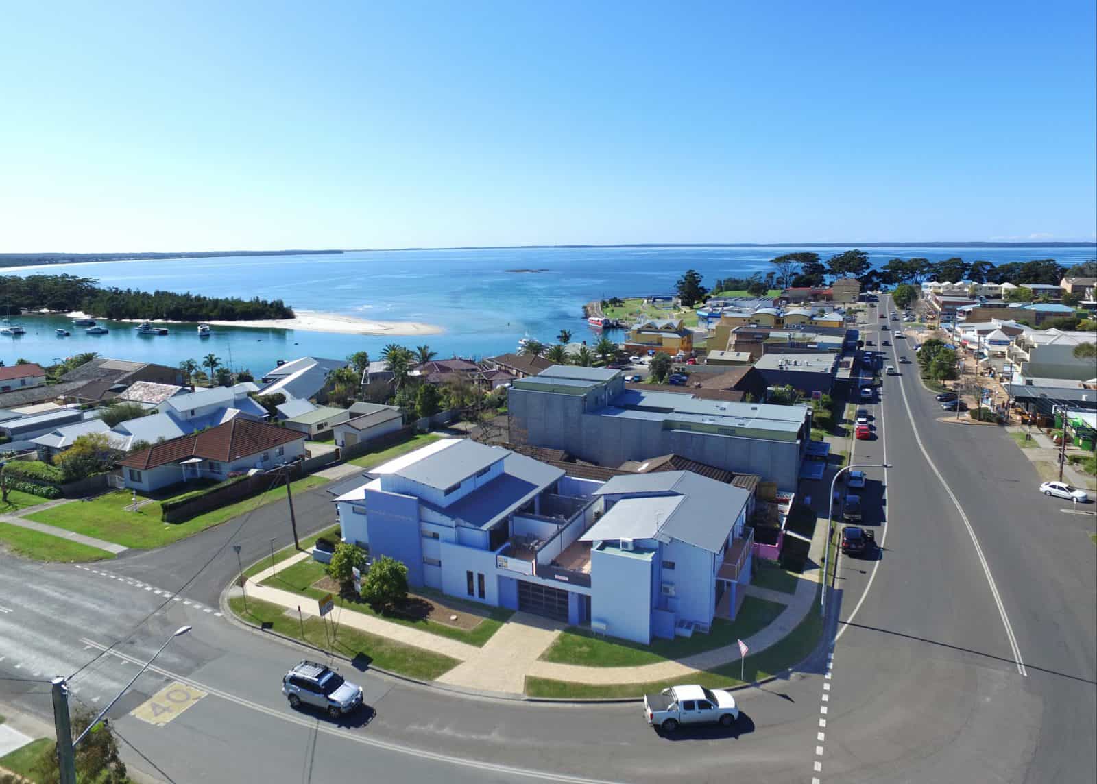 Aerial View of the Nautilus Apartments Complex