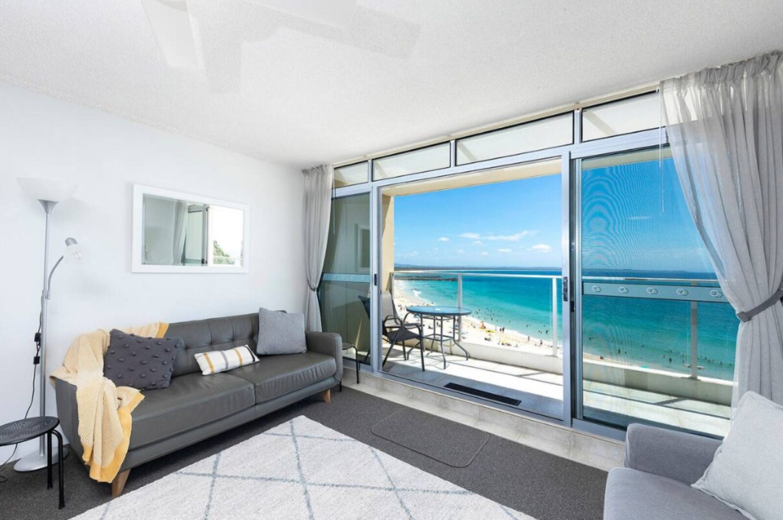 Living room with stunning ocean views