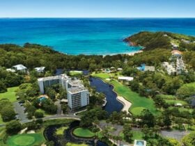 Pacific Bay Resort aerial photo