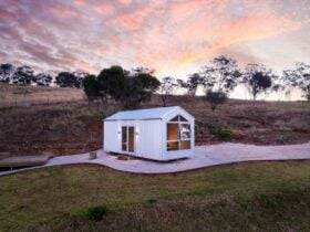 Cabin at sunset