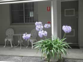 Verandah setting outside rooms