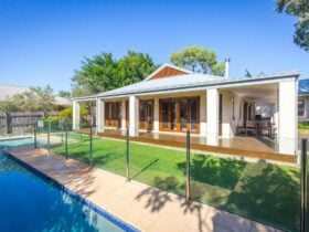 pool and verandahs