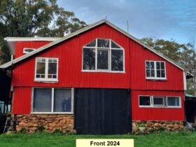 Front of Red Shed Farm Stay building