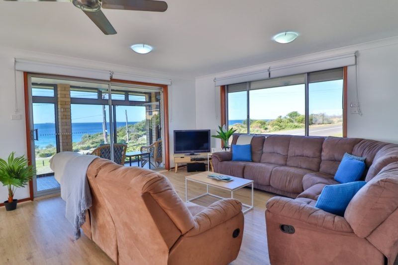 Lounge room with ocean views