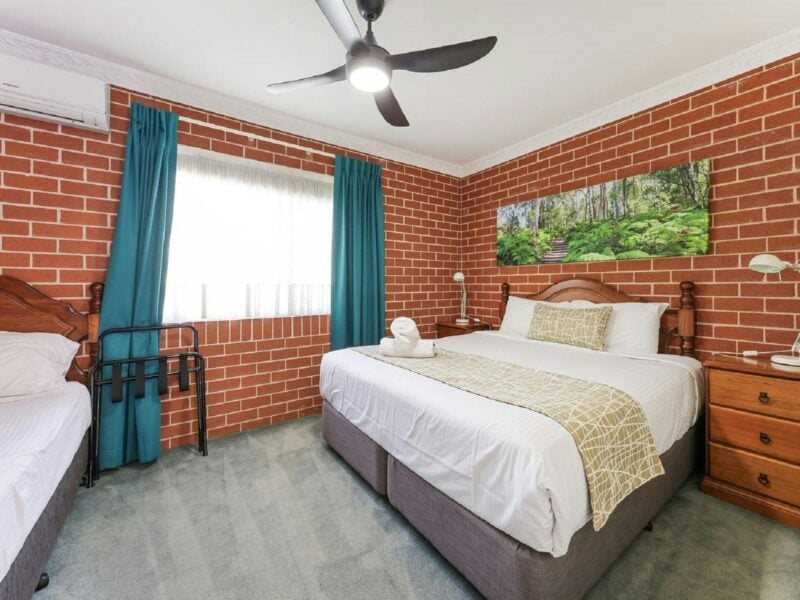 Bedroom in King Twin Bed Apartment