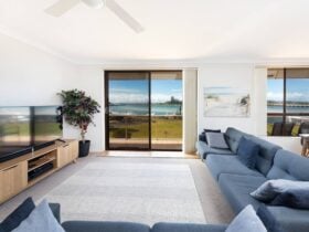 Living area with lake views
