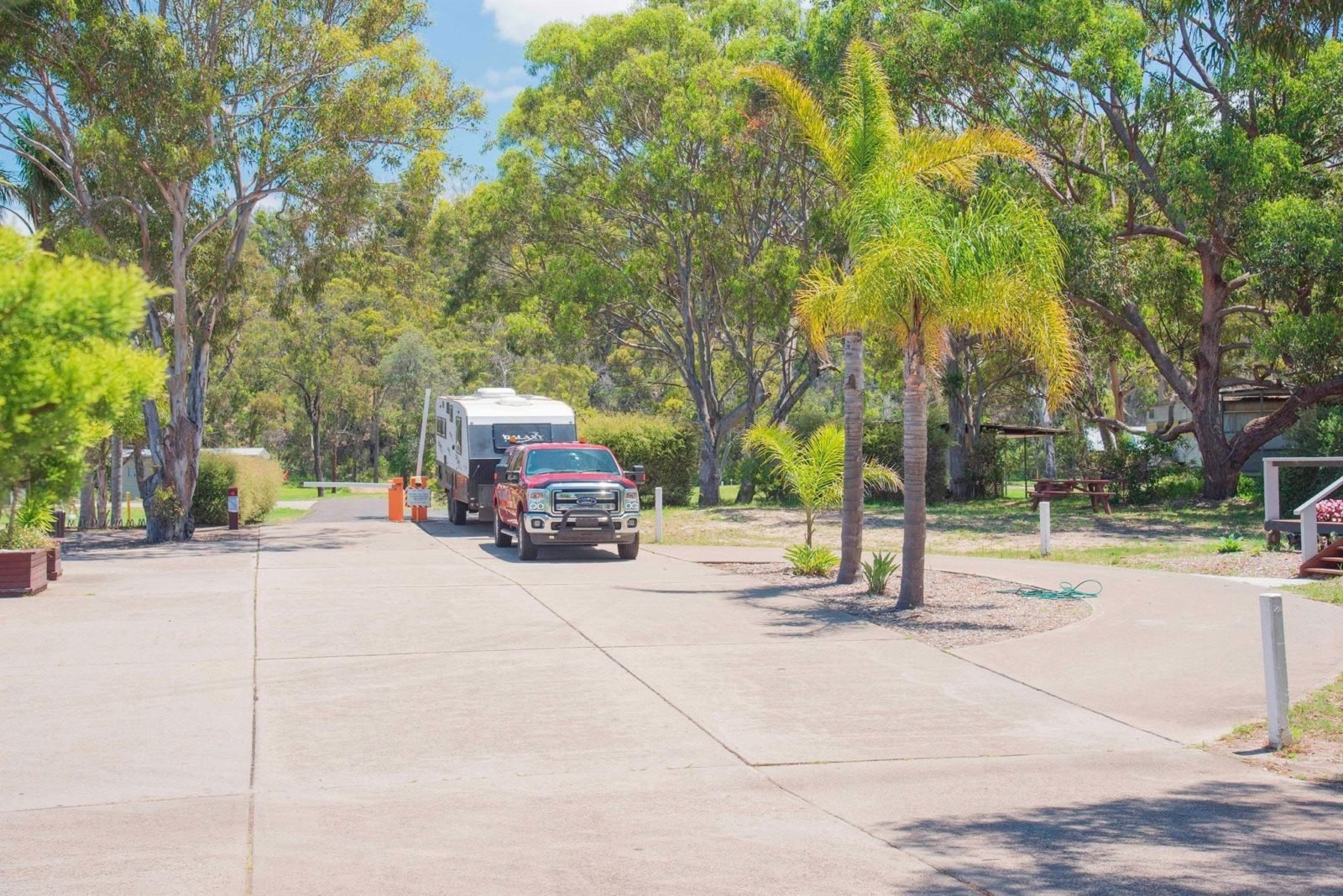 Caravan park driveway NSW Tathra campground