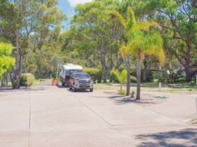 Caravan park driveway NSW Tathra campground