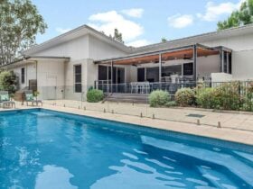 The Clubhouse Pokolbin outdoor entertainment area including pool
