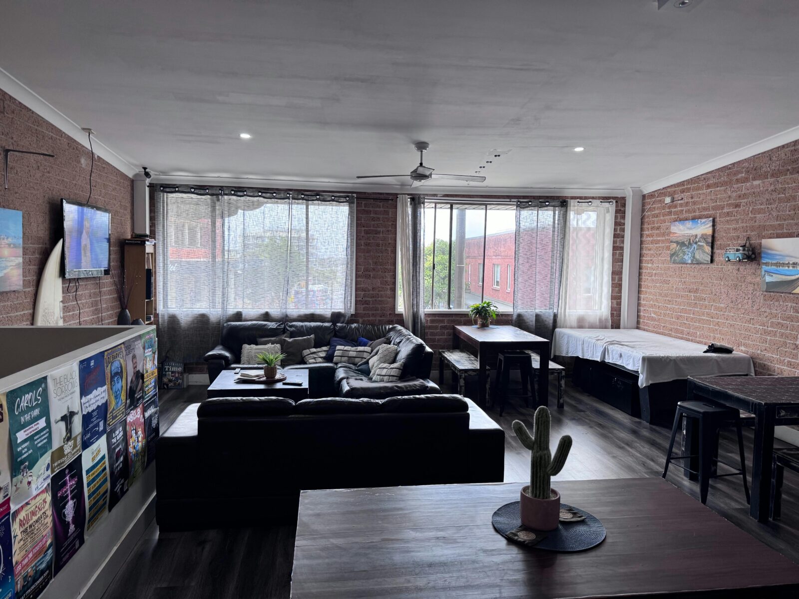 Here we have the common room, lounges and tables for guests to hangout or eat.