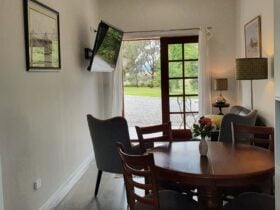 Looking out from the kitchen