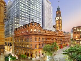Exterior photo of The Fullerton Hotel Sydney in the former General Post Office building