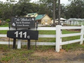 Signage and property setting from front entrance.