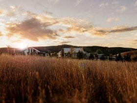 Sunset over the hills