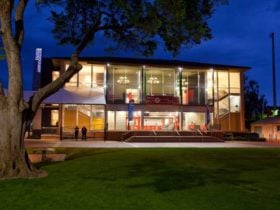 Albury Entertainment Centre at night